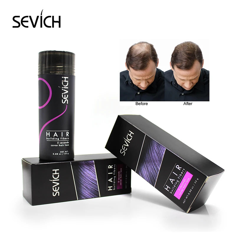 Sevich Hair Fiber Building Thin Loss Concealer Spray Refill Keratin Fibers Hair Powder Styling 25g 10 Colors Anti Hair Loss