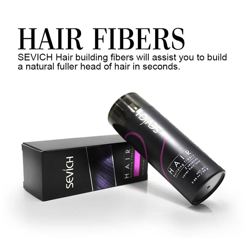 Sevich Hair Fiber Building Thin Loss Concealer Spray Refill Keratin Fibers Hair Powder Styling 25g 10 Colors Anti Hair Loss