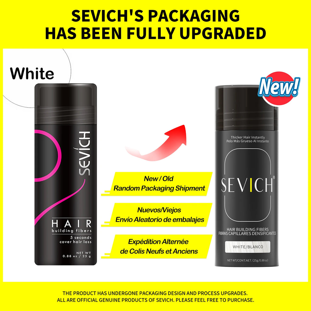 Sevich Hair Fiber Building Thin Loss Concealer Spray Refill Keratin Fibers Hair Powder Styling 25g 10 Colors Anti Hair Loss