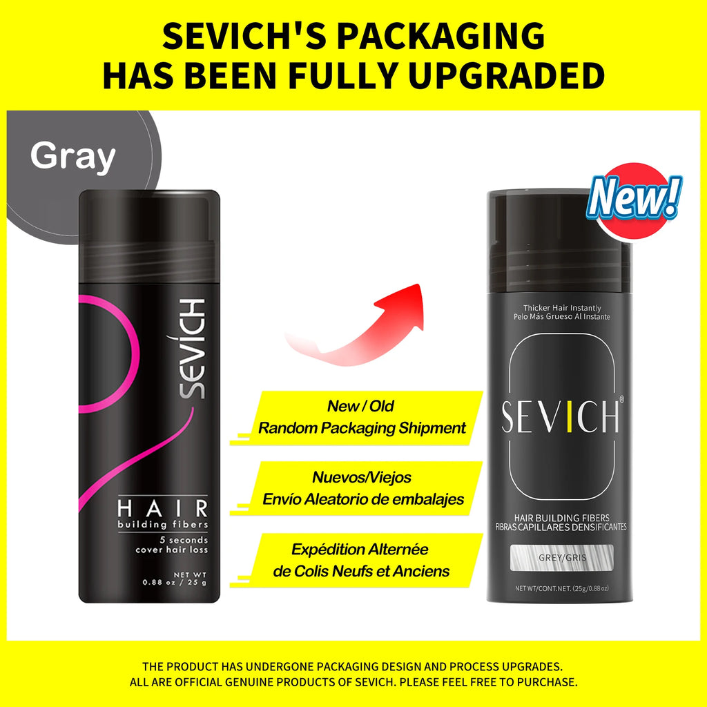 Sevich Hair Fiber Building Thin Loss Concealer Spray Refill Keratin Fibers Hair Powder Styling 25g 10 Colors Anti Hair Loss