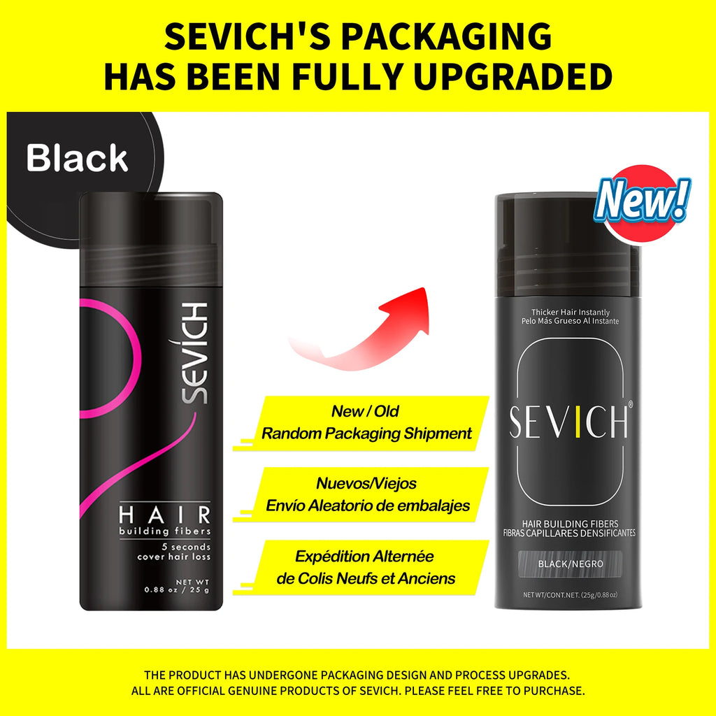 Sevich Hair Fiber Building Thin Loss Concealer Spray Refill Keratin Fibers Hair Powder Styling 25g 10 Colors Anti Hair Loss