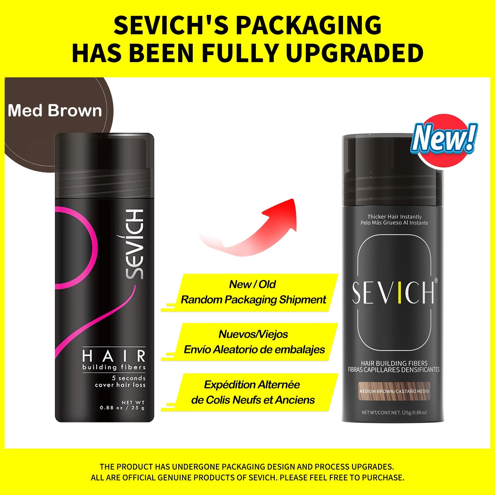 Sevich Hair Fiber Building Thin Loss Concealer Spray Refill Keratin Fibers Hair Powder Styling 25g 10 Colors Anti Hair Loss