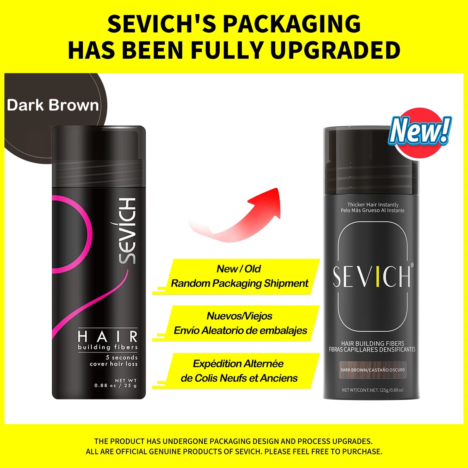 Sevich Hair Fiber Building Thin Loss Concealer Spray Refill Keratin Fibers Hair Powder Styling 25g 10 Colors Anti Hair Loss