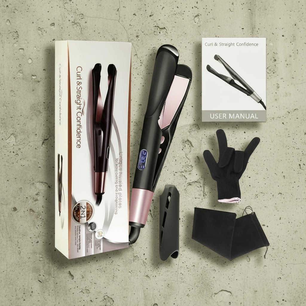 REVYA-lisseur et boucleur 2 en 1 Ceramic Tournante