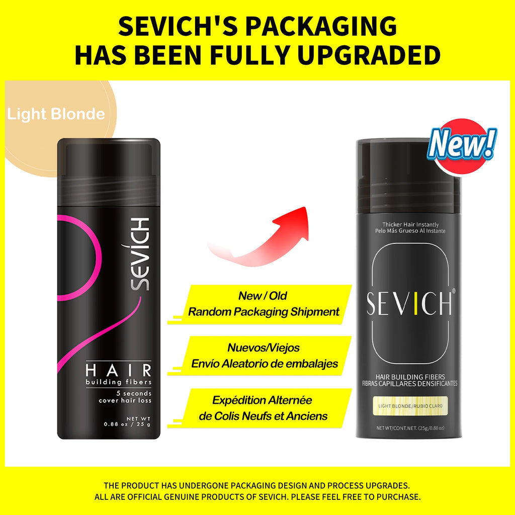 Sevich Hair Fiber Building Thin Loss Concealer Spray Refill Keratin Fibers Hair Powder Styling 25g 10 Colors Anti Hair Loss