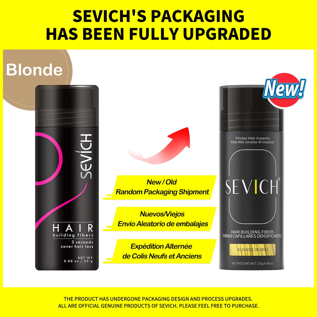 Sevich Hair Fiber Building Thin Loss Concealer Spray Refill Keratin Fibers Hair Powder Styling 25g 10 Colors Anti Hair Loss