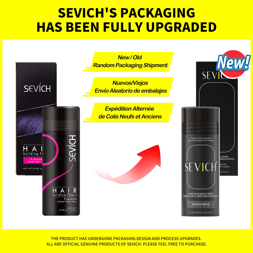 Sevich Hair Fiber Building Thin Loss Concealer Spray Refill Keratin Fibers Hair Powder Styling 25g 10 Colors Anti Hair Loss