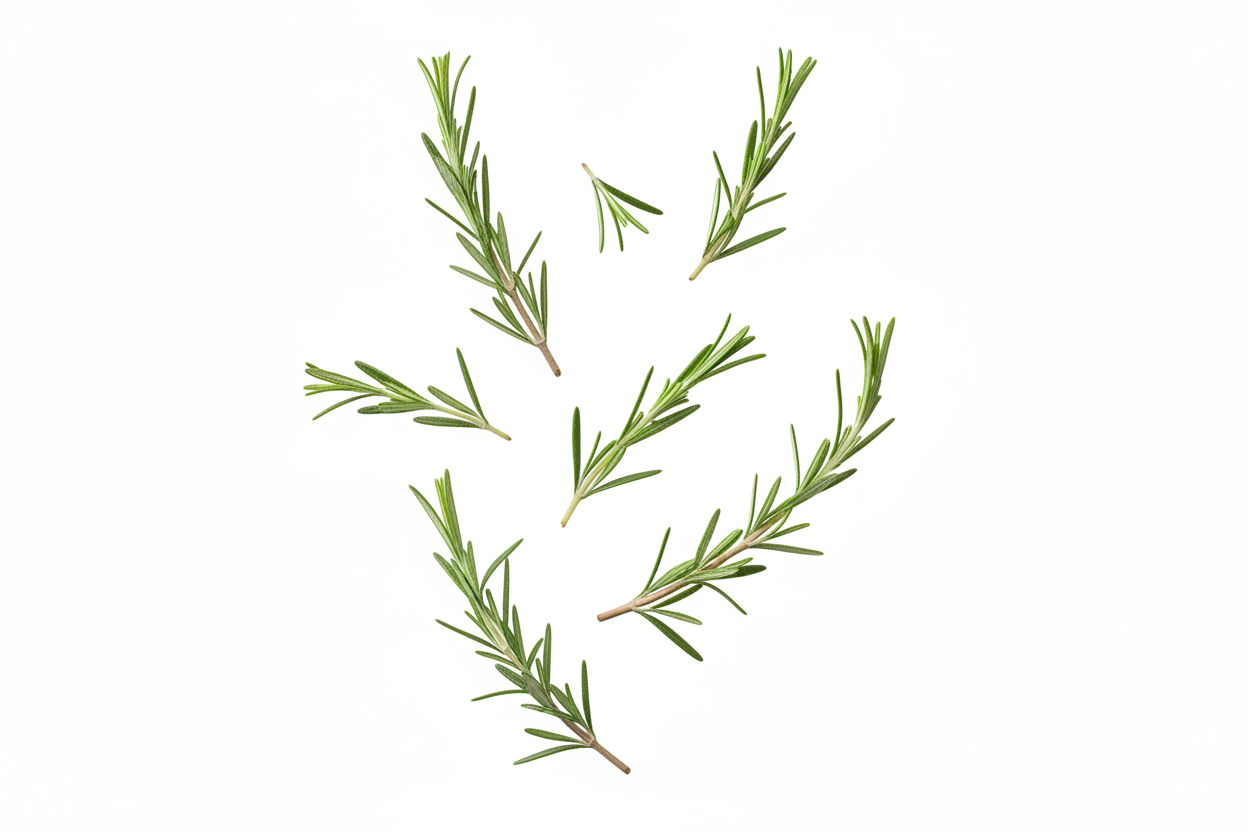 image de plusieur romarin quitombe dun fond blanc