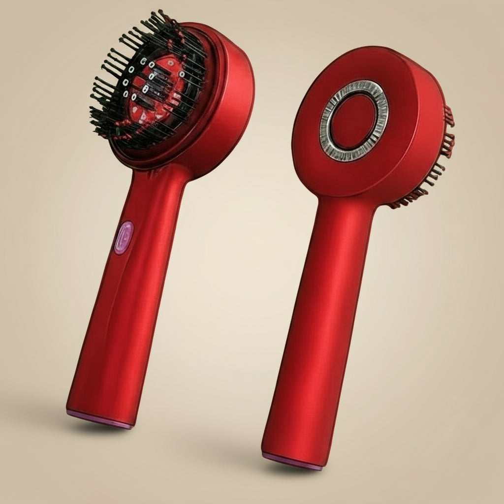 REVYA HAIR BROSH- Brosse électrique 3 mode massage cuir chevelu à lumière pulser