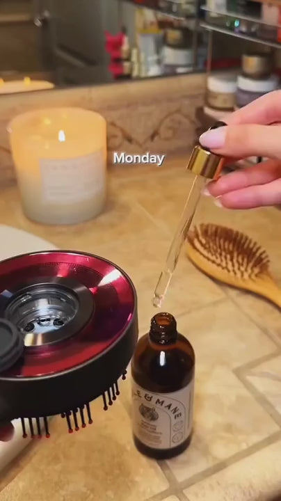 REVYA HAIR BROSH- Brosse électrique 3 mode massage cuir chevelu à lumière pulser